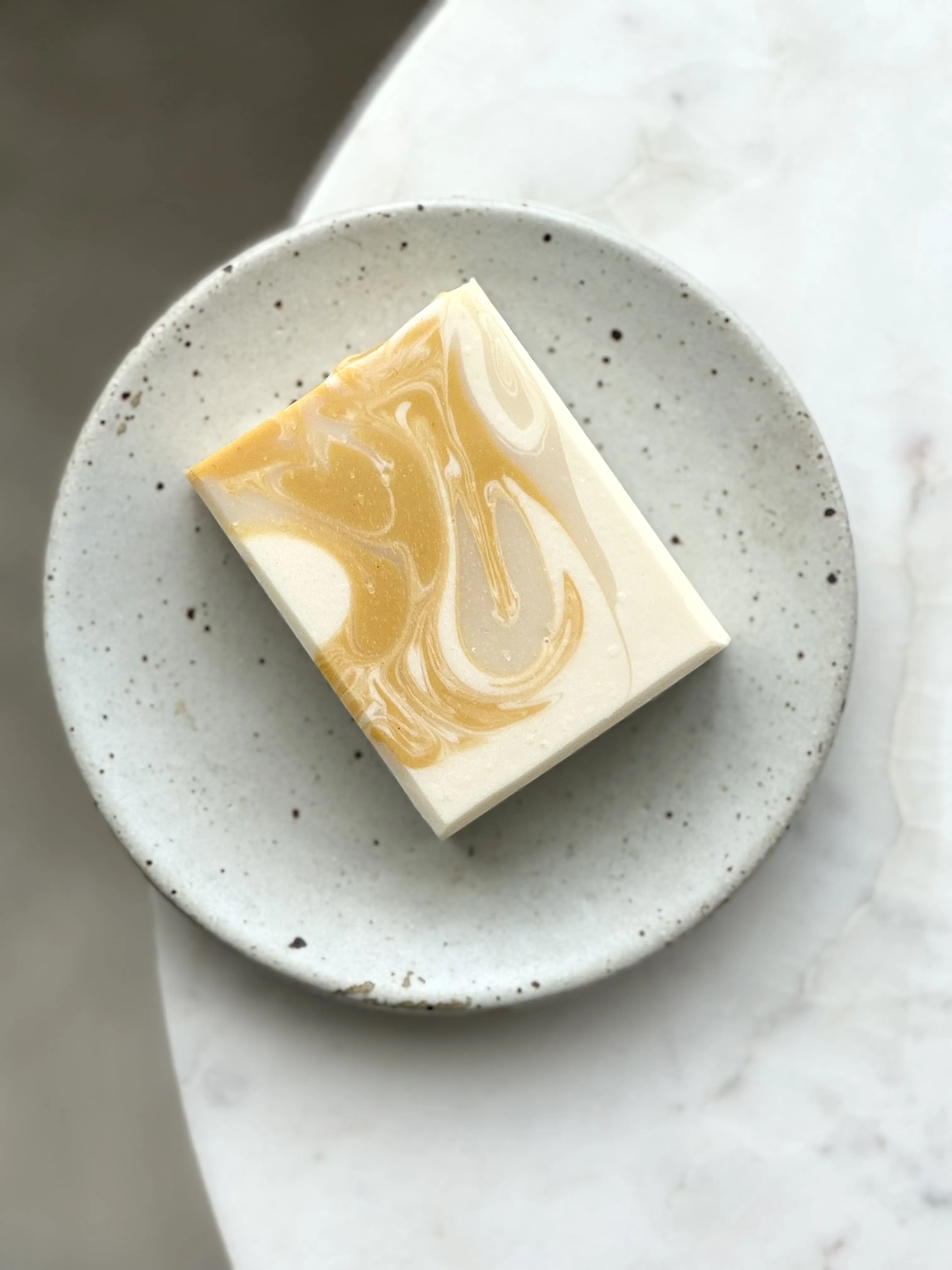 white, yellow and ecru bar soap